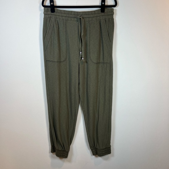 Anthropologie Saturday Sunday  Women's Billie Textured Jogger Pants Olive  Large - Picture 2 of 12